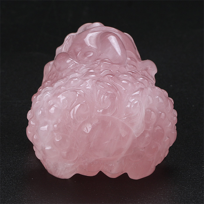 水晶彫刻 貔貅(ヒキュウ) (ローズクォーツ)