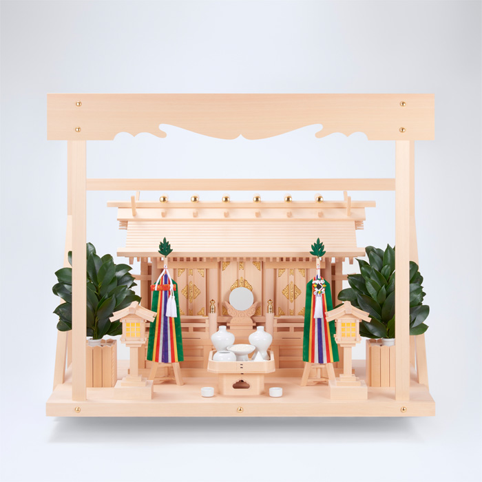 I-17+神棚板(大)+雲板(大)+神具フルセット