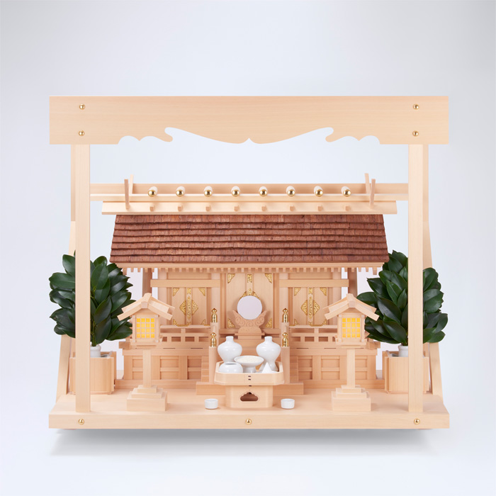 H-4+神棚板（大）+神具ハーフセット