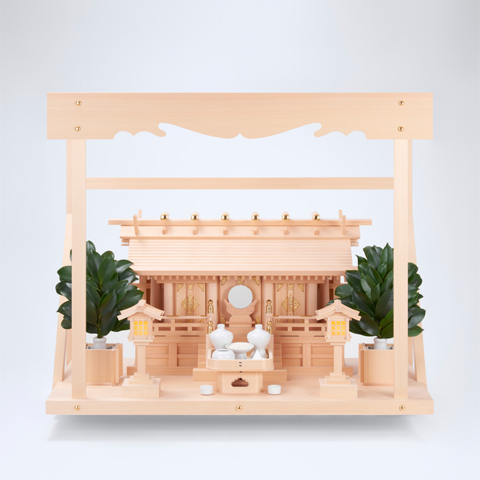 I-7'+神棚板（大）+雲板（大）+神具ハーフセット