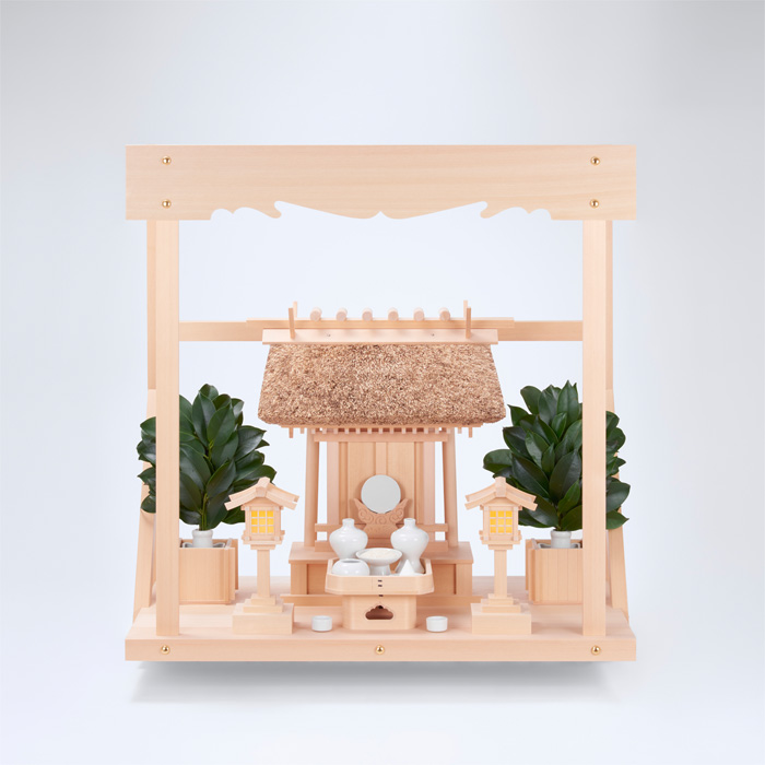 K-14+神棚板(中)+雲板(中)+神具ハーフセット