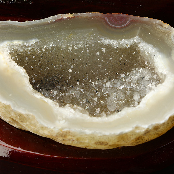 トレジャーメノウ(ジオードメノウ) 台付